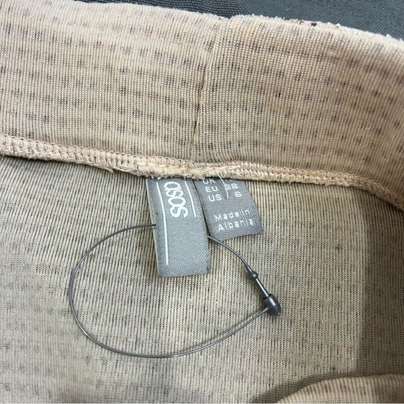 ASOS Mini Skirt Gold Skin toned glitter mini skirt size 6 - Picture 3 of 7